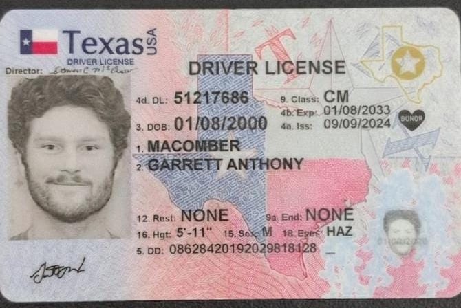 Profile reference photo for Garrett Anthony Macomber